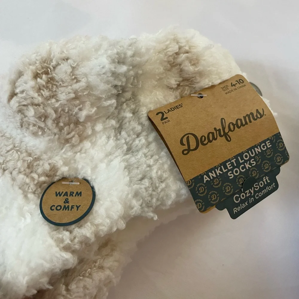 5-Piece Set Fuzzy/Cozy Socks - Pink, Gray, Cream, NWT, Size 4-10 and 4-11‎